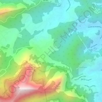 CPX DO JARDIM SERRANOの地形図、標高、地勢