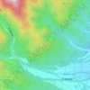 羽黒山の地形図、標高、地勢