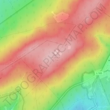 Sandkopfの地形図、標高、地勢