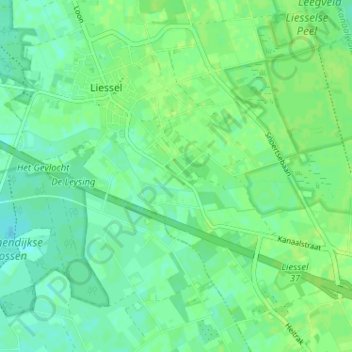 Slootの地形図、標高、地勢