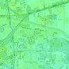 含英园东社区の地形図、標高、地勢