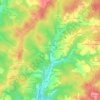 Le Bostの地形図、標高、地勢