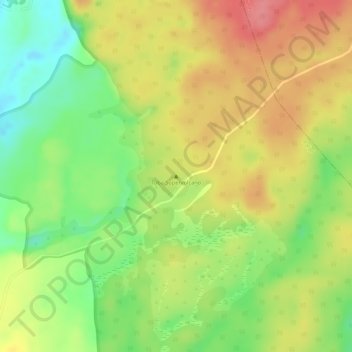Toba Supervolcanoの地形図、標高、地勢