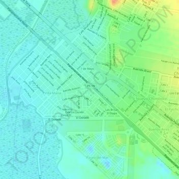 Yの地形図、標高、地勢