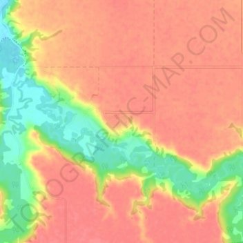 Deer Valleyの地形図、標高、地勢