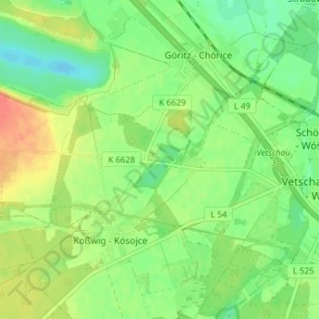Beltenの地形図、標高、地勢