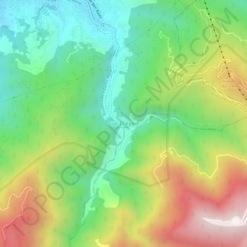 Sidi El Kebirの地形図、標高、地勢