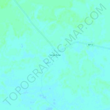 Santa Rosaの地形図、標高、地勢
