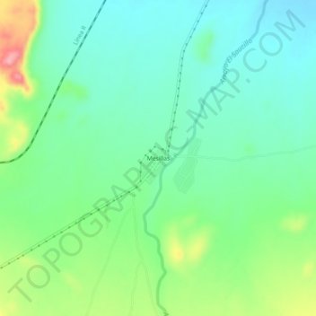Mesillasの地形図、標高、地勢