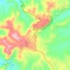 Bogoの地形図、標高、地勢