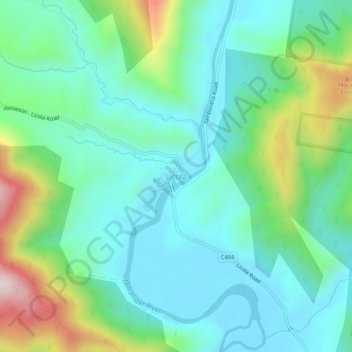 Licolaの地形図、標高、地勢
