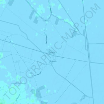Brazzoloの地形図、標高、地勢