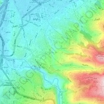 Deir Mar Roukozの地形図、標高、地勢