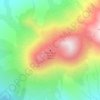 硫黄岳の地形図、標高、地勢