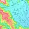 金谷河原の地形図、標高、地勢