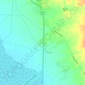 Khavdaの地形図、標高、地勢