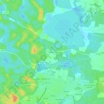 Le Mineurの地形図、標高、地勢