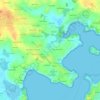 Bourgerelの地形図、標高、地勢