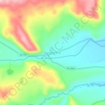 Conocanchaの地形図、標高、地勢
