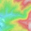 渋の地獄谷噴泉の地形図、標高、地勢