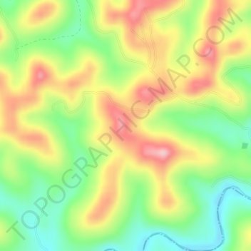 Coal Cliffの地形図、標高、地勢