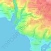 Lanadan Creizの地形図、標高、地勢