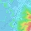 中村の地形図、標高、地勢