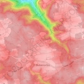 Maibachの地形図、標高、地勢