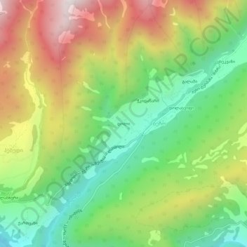 Doliの地形図、標高、地勢