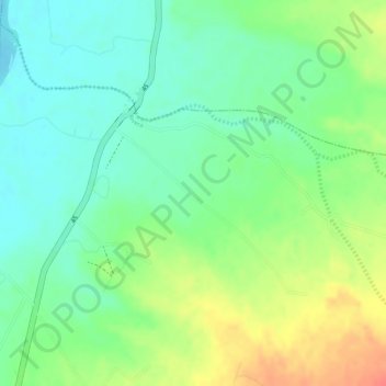 Casa Tejaの地形図、標高、地勢