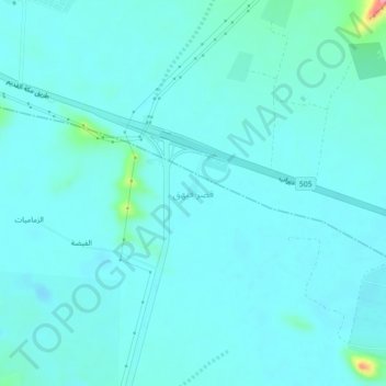 Qasr Fayhaqの地形図、標高、地勢
