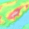 Allt Y Mainの地形図、標高、地勢