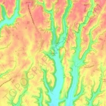 Tragliataの地形図、標高、地勢