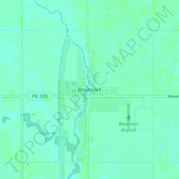 Rosenortの地形図、標高、地勢