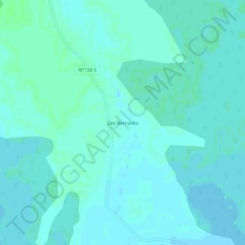 San Bernardoの地形図、標高、地勢