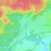 Château de Bourronの地形図、標高、地勢