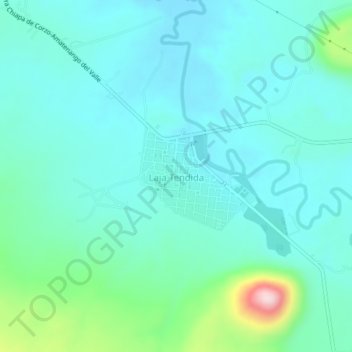 Laja Tendidaの地形図、標高、地勢