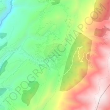 Maasser El Shoufの地形図、標高、地勢