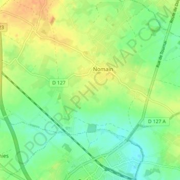 Le Paradisの地形図、標高、地勢