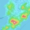 井ノ谷の地形図、標高、地勢