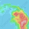 旭山の地形図、標高、地勢
