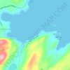 Pollards Pointの地形図、標高、地勢