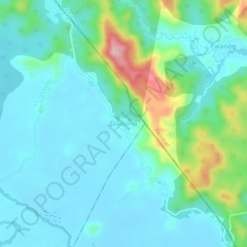 Divisoriaの地形図、標高、地勢