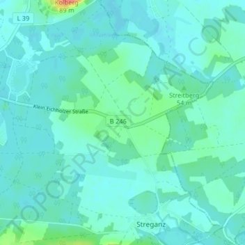 Klein-Eichholzの地形図、標高、地勢
