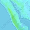 Les Amourettesの地形図、標高、地勢