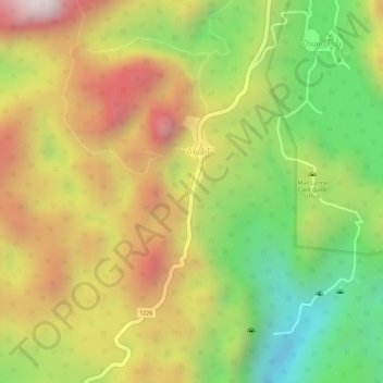Ban Ja Boの地形図、標高、地勢