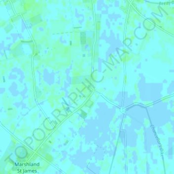 St John's Fen Endの地形図、標高、地勢