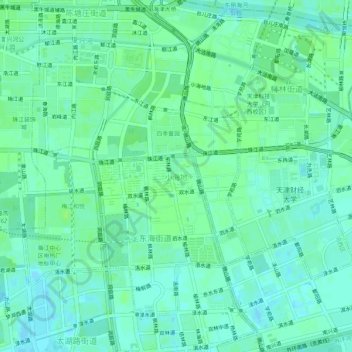 小海地の地形図、標高、地勢