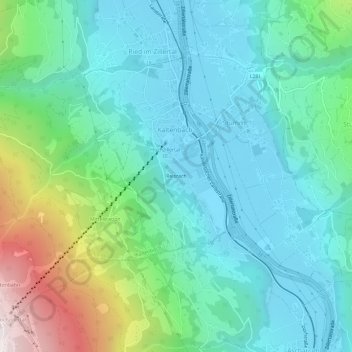 Reisrachの地形図、標高、地勢