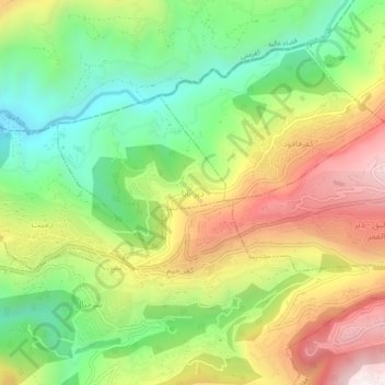 Deir Babaの地形図、標高、地勢